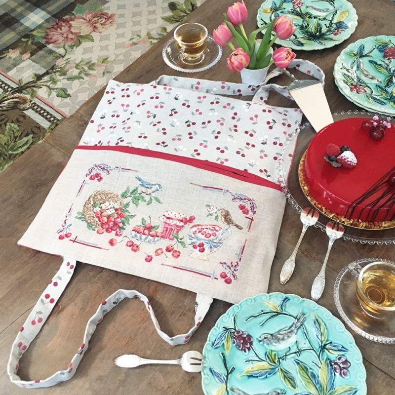 Lin : Porte tarte « Cerises gourmandes »
