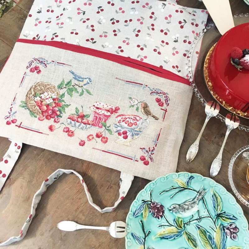 Lin : Porte tarte «Cerises gourmandes»