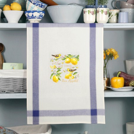 Aïda «A zest of lemon» Tea towel