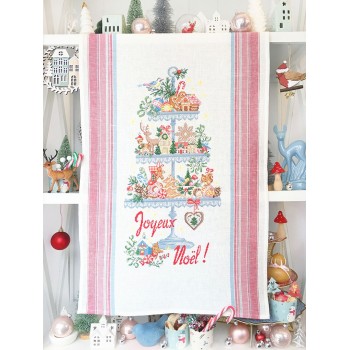 Linen «French desserts» Tea towel
