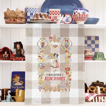 Aïda : Tea towel « Recettes Alsaciennes»