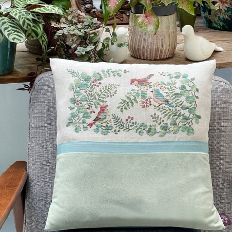 Aïda : Coussin « Jardin de velours »