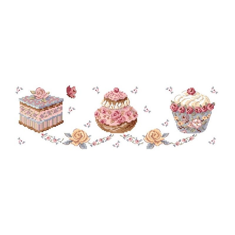 Grille « Cupcakes en fleurs »