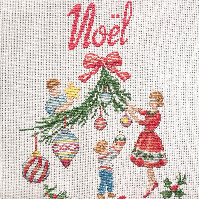 Aïda : Torchon «Noël en famille»