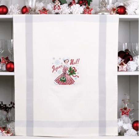 Aïda : « Vintage Christmas » tea towel