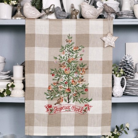 Linen «My beautiful Christmas tree» Tea towel