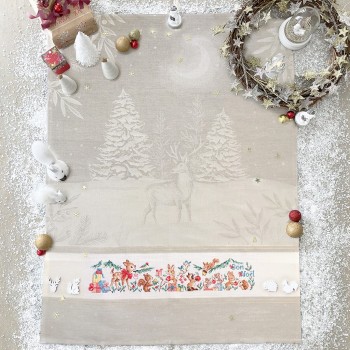 Aïda «Christmas in the woods» Tea towel