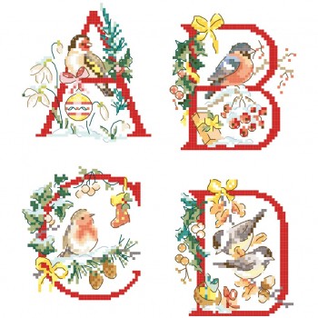 « Christmas birds » Alphabet Chart