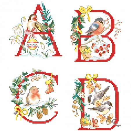 « Christmas birds » Alphabet Chart