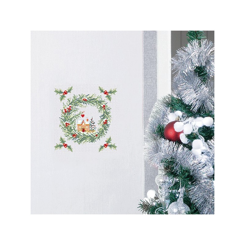 Aïda : «Village de Noël» tea towel