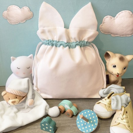 Linen «Kitten» Drawstring pouch