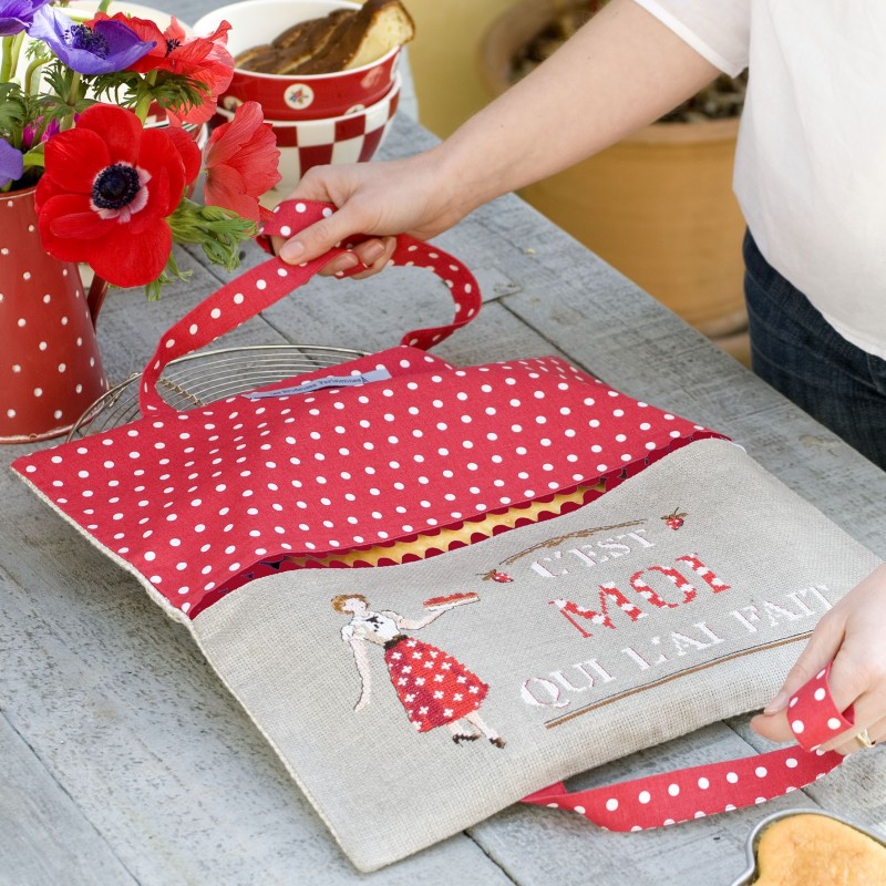 Sac porte tarte «A la fraise» Aïda 