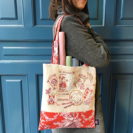 Aïda : Sac à ouvrage « Toile de Jouy »