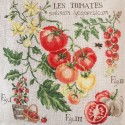 Lin : Étude aux Tomates (maxi-grille) à broder au point de croix