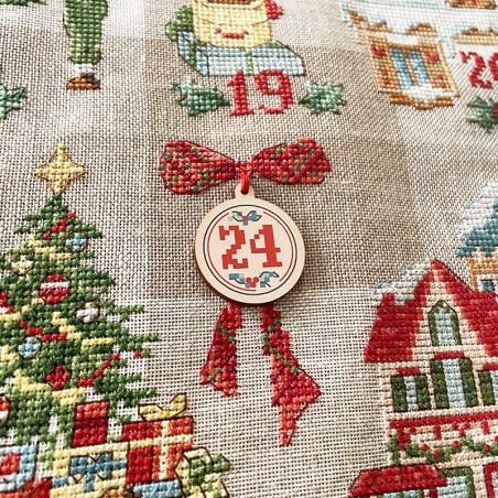 Linen « Advent calendar » Tea towel