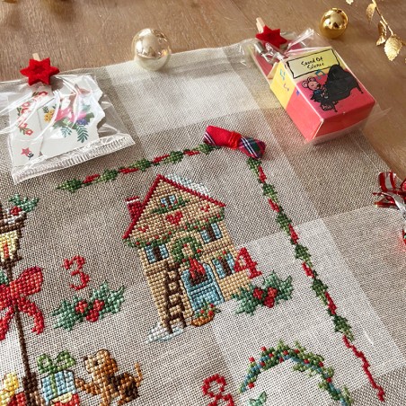 Linen « Advent calendar » Tea towel