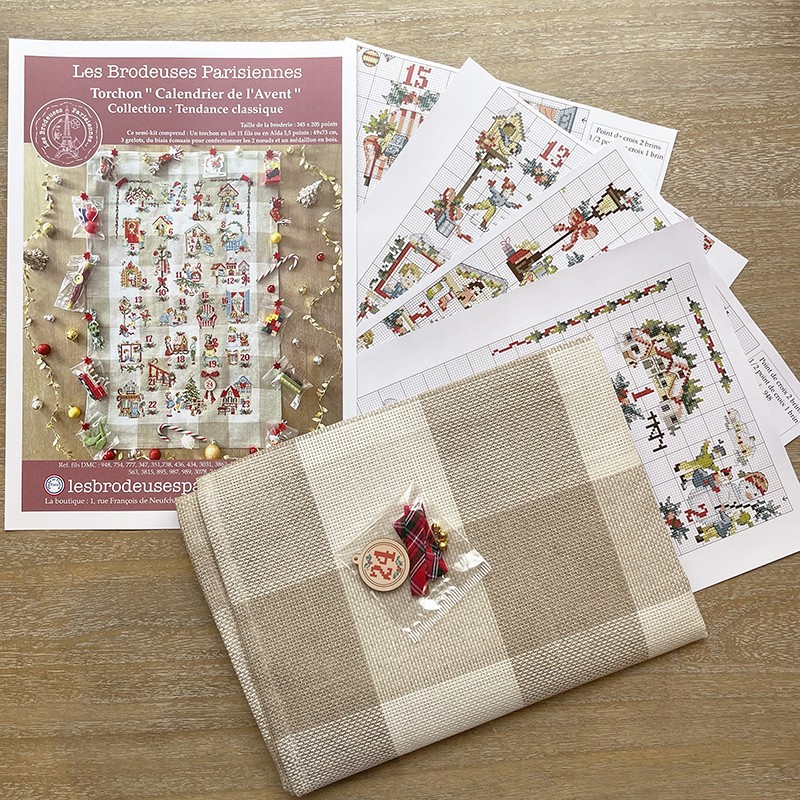 Aïda : Torchon «Calendrier de l'Avent»