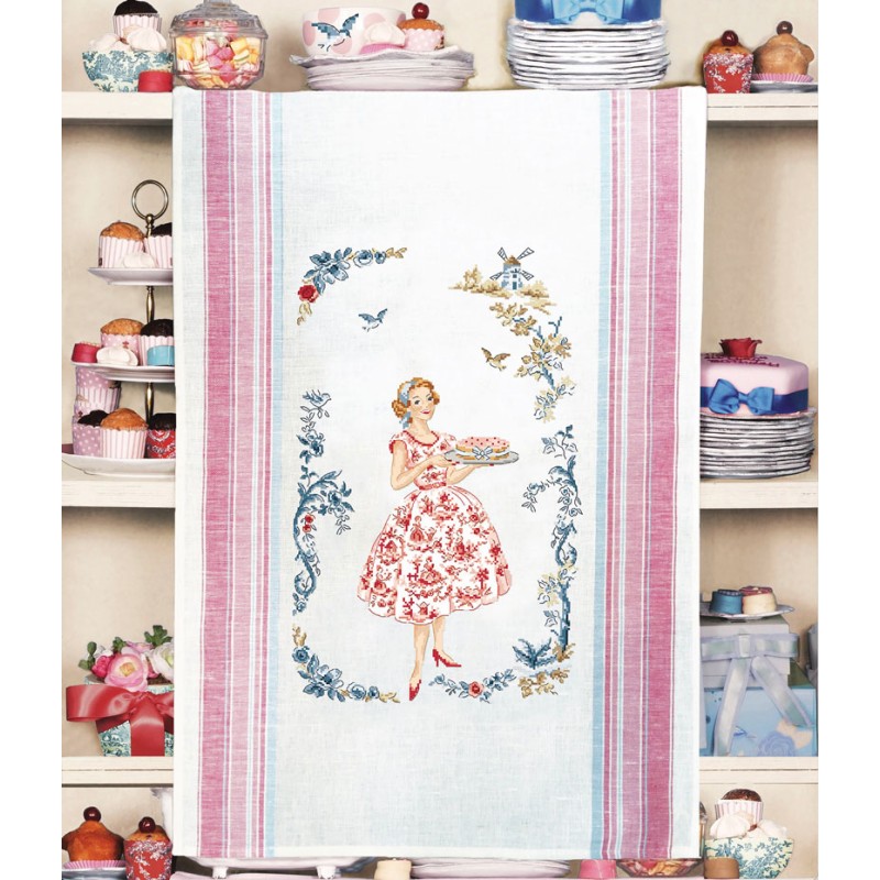 Aïda «Toile de Jouy» Tea towel