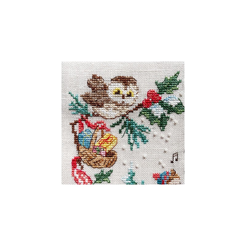 Linen « Singin'in the Snowflakes » mobile