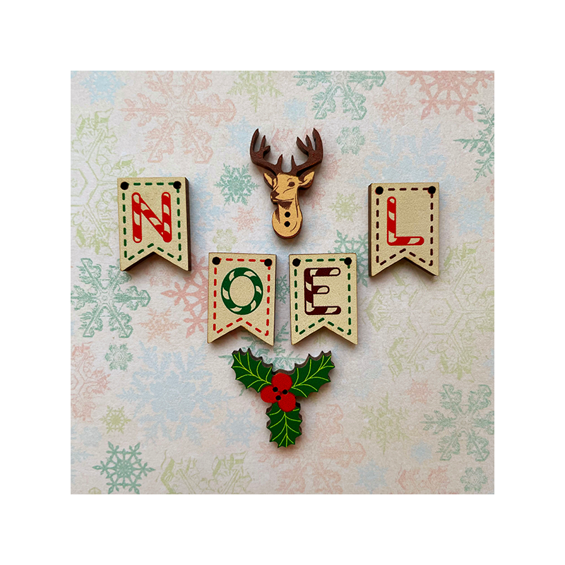 6 buttons « Cadeau de Noël »