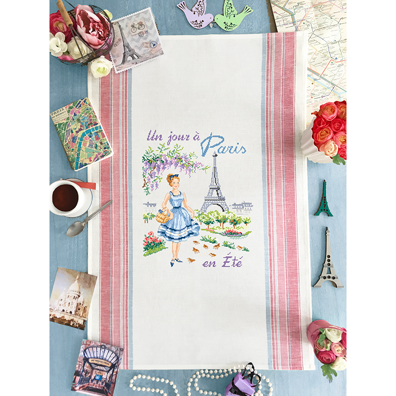 Aïda : Torchon «Un jour à Paris en Été»