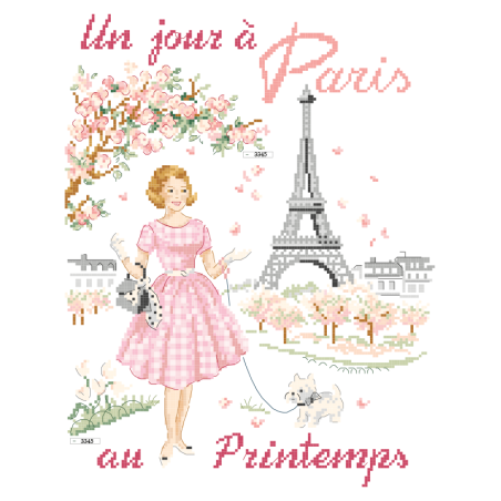 Aïda : Torchon «Un jour à Paris au printemps»