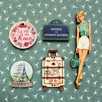 5 boutons «Visite à Paris»