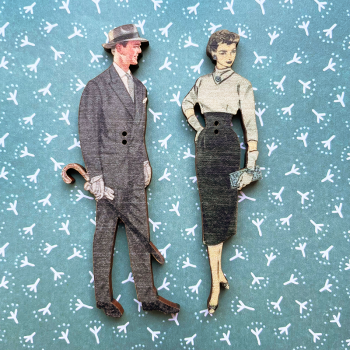 2 buttons « Madeleine et Bernard »