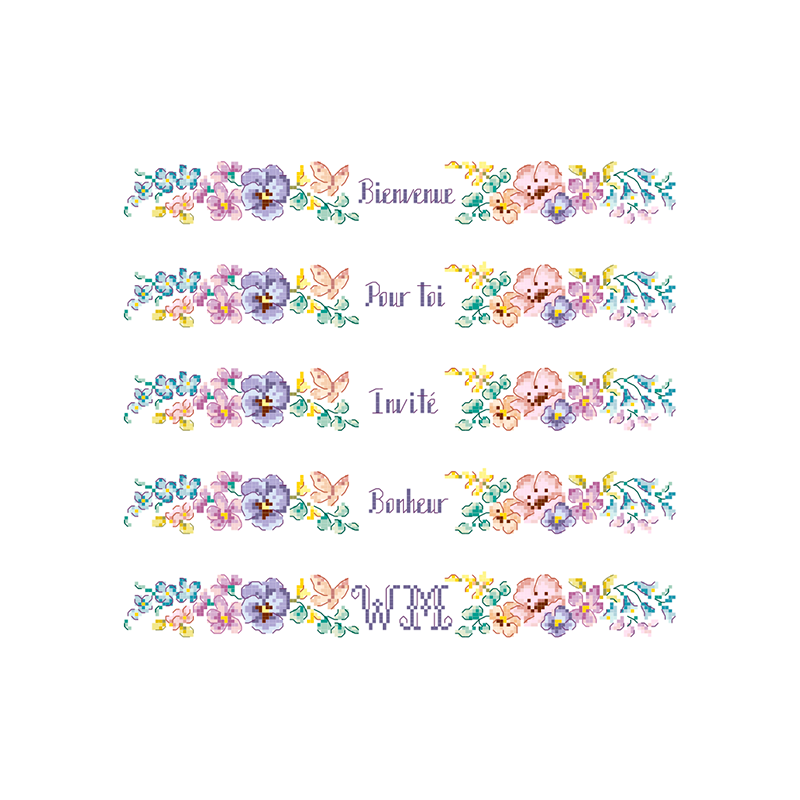 Aïda : Serviette Invité en éponge « Myosotis »