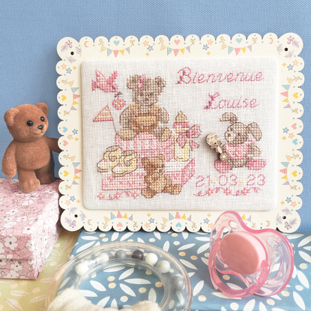 Aïda «Bienvenue baby» Frame-Pink version