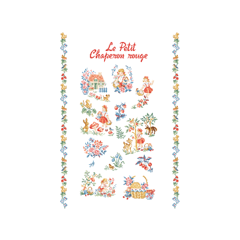 Linen «Le petit chaperon rouge» Tea towel