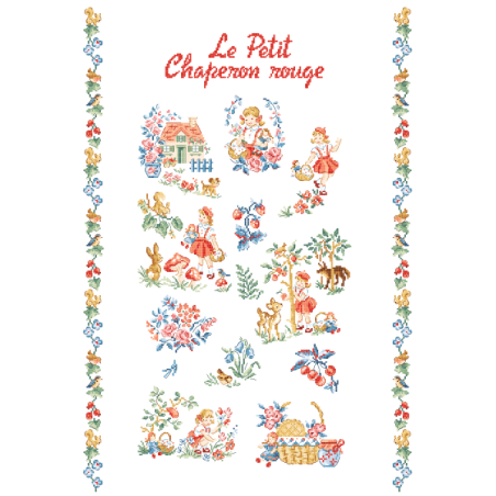 Linen « Le petit chaperon rouge» Tea towel