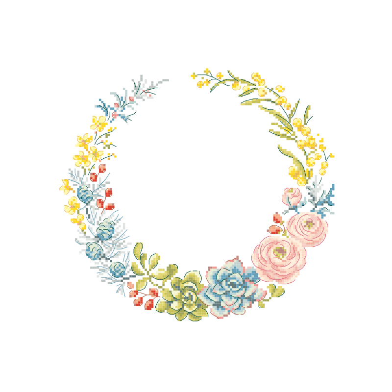 «Flora» wreath» Chart