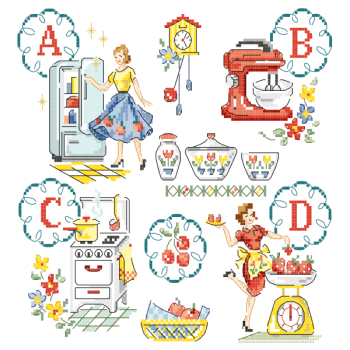 «Vintage Kitchen» Alphabet chart
