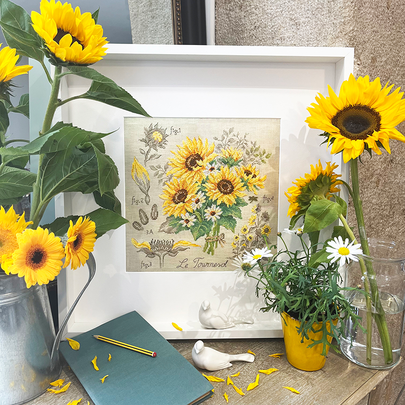 Linen : «Tournesols» Study (maxi-pattern)