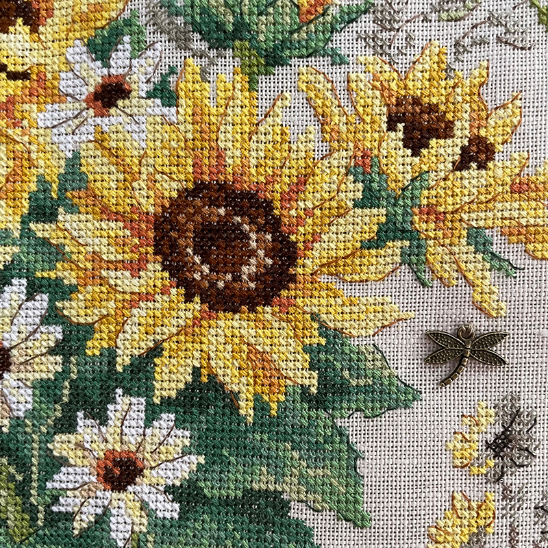 Linen : «Tournesols» Study (maxi-pattern)