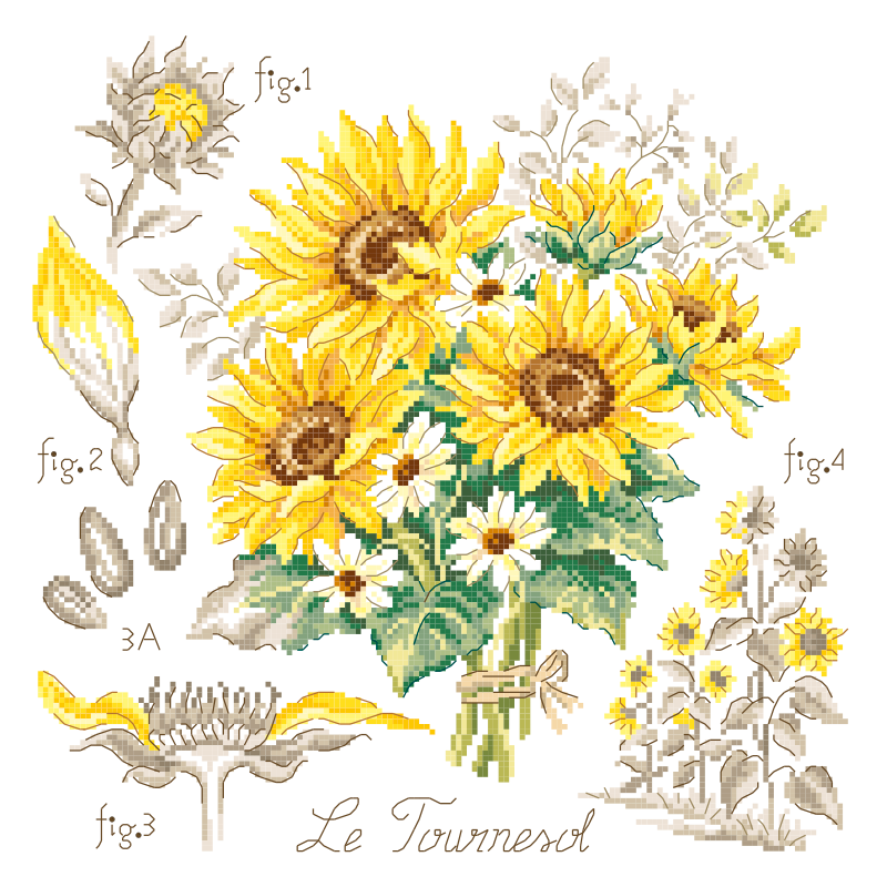 Aïda : Étude aux Tournesols (maxi-grille)