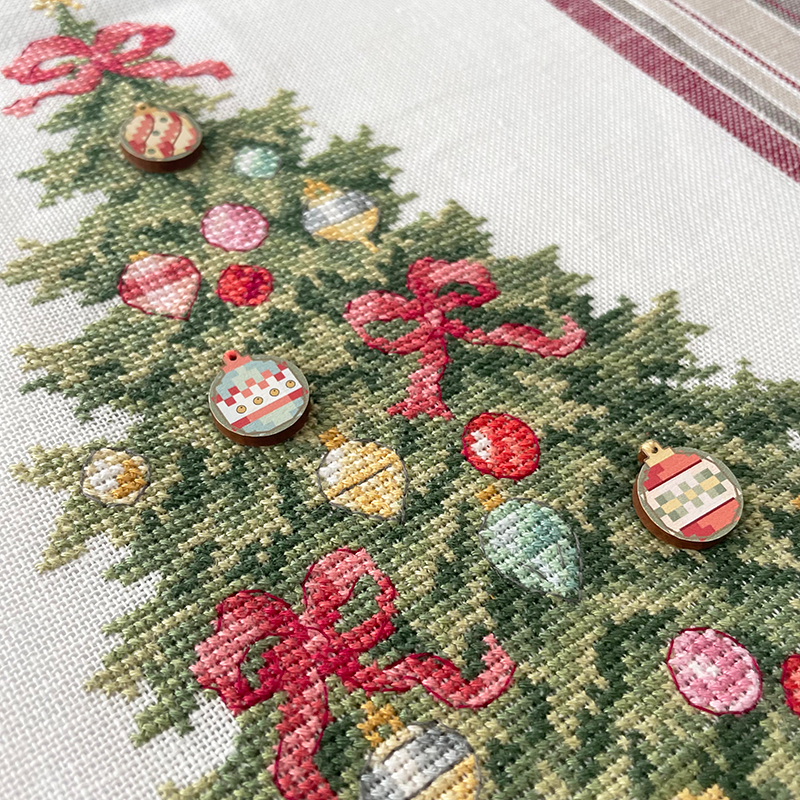 Linen «Père Noël» Tea towel. HO Ho ho!