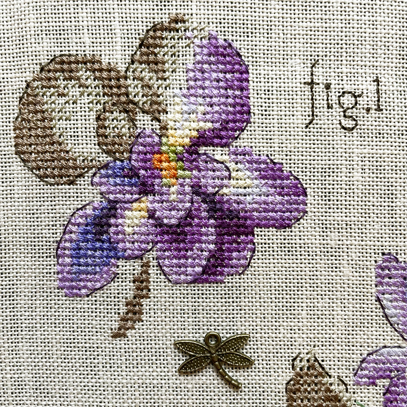 Linen : «Violette» Study (maxi-pattern)