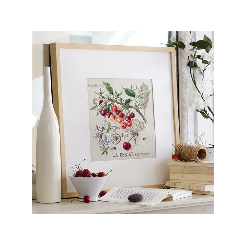 Linen «Cerises» Study (maxi pattern)