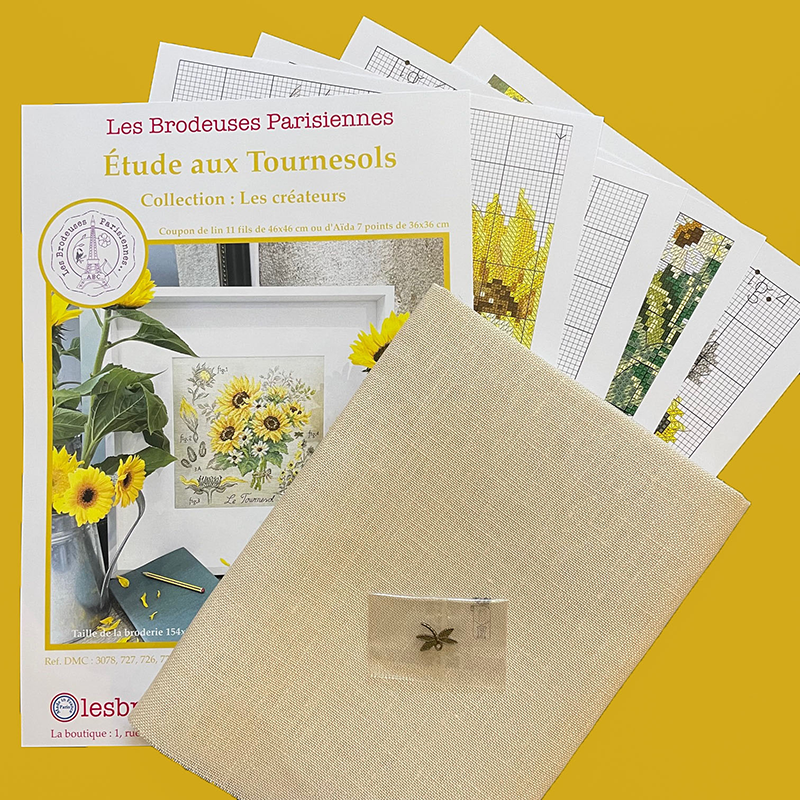 Linen : «Tournesols» Study (maxi-pattern)