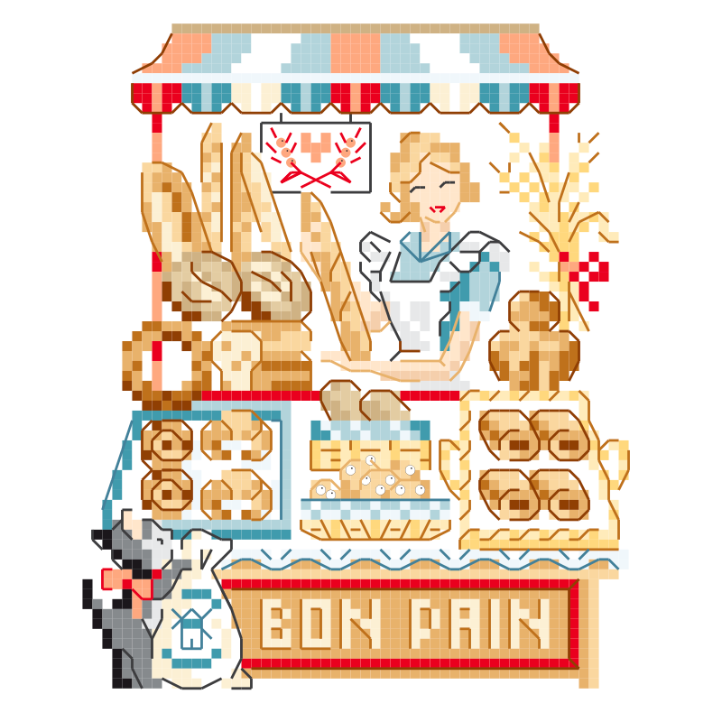 Grille «La marchande de baguette»