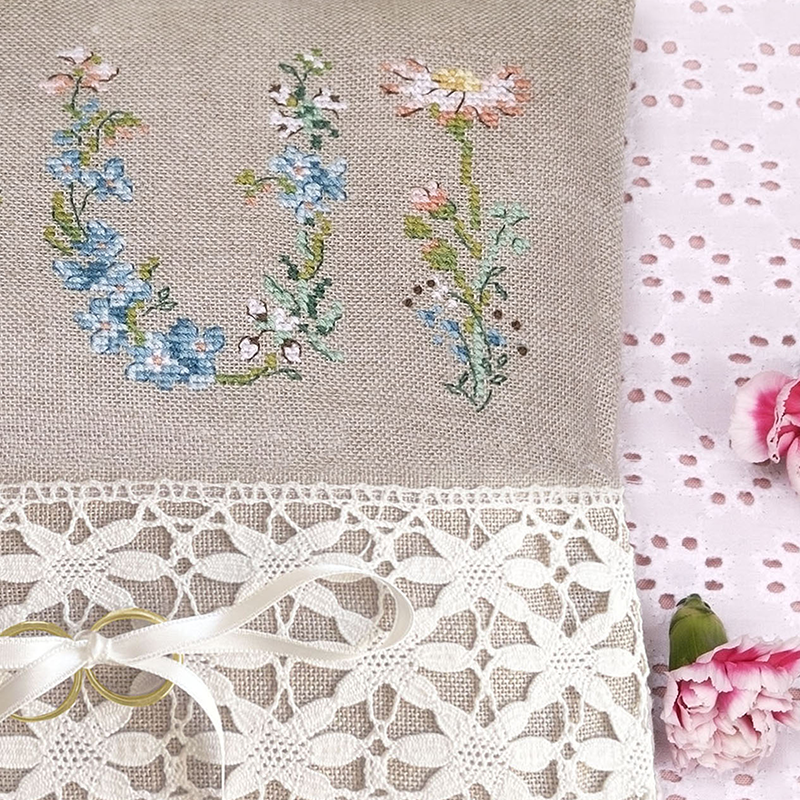 Lin : Coussin d’alliances « Oui »