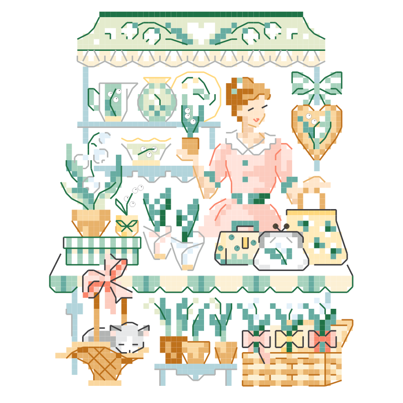 Grille «La marchande de Muguet»