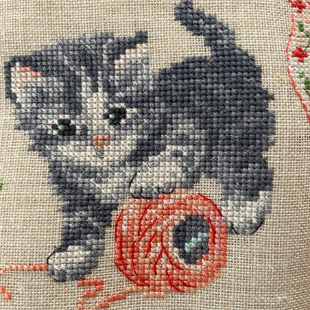 Linen «Cerisette et bobinette» Tote bag