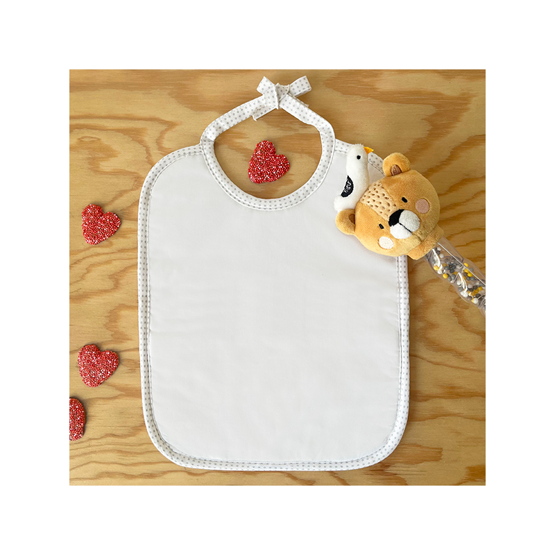 «Miam d'amour» 2 large bibs