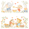 «Miam d'amour» 2 large bibs «Miam d'amour» 2 large bibs