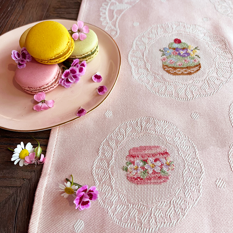 Aïda : Torchon «Rose Thé»