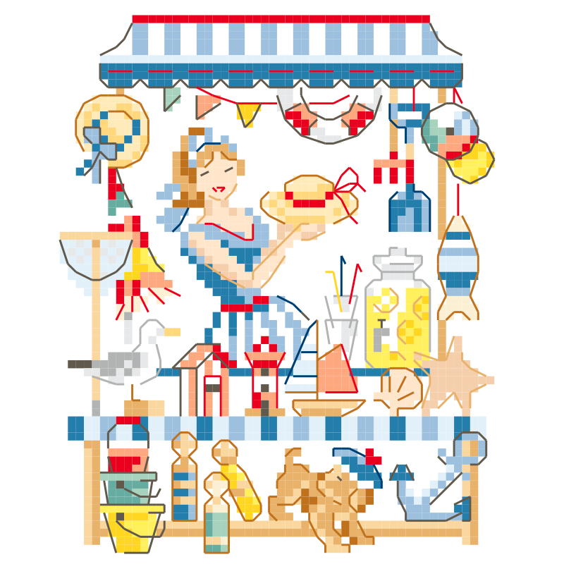 Grille «La marchande de plage»