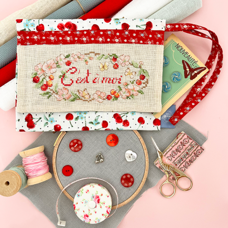 Lin : Pochette «Cerisette» Lin : Pochette «Cerisette»